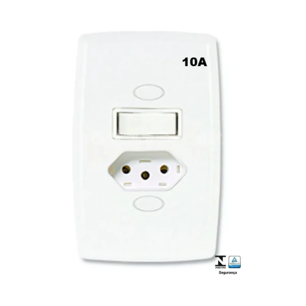 INTERRUP 1 SIMPLES+TOMAD 2P+T 20 A C/PL BR SAFIRA