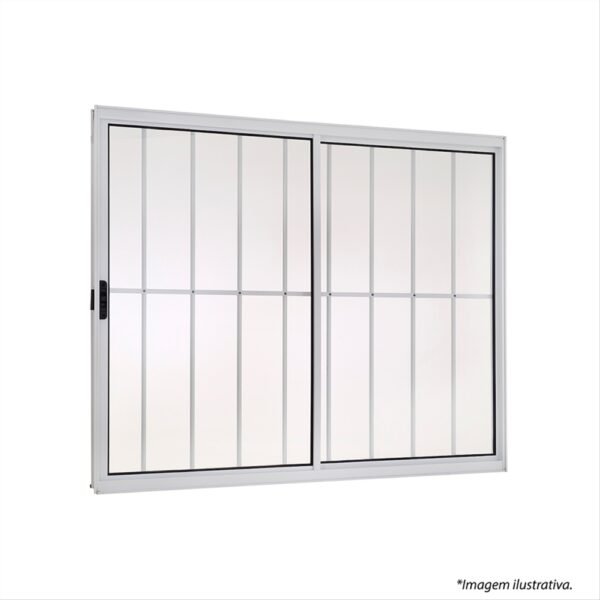 JANELA ALUM 1,0 X 1,0 2 FOLHAS C/ GRADE