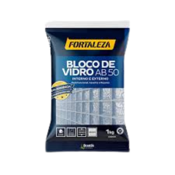 ARGAMASSA FORTALEZA BLOCO/TIJOLO VIDRO BRANCA 1 KG