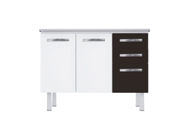 GAB COZINHA 1,20 MT ACO PRETO HOME VITRALFER