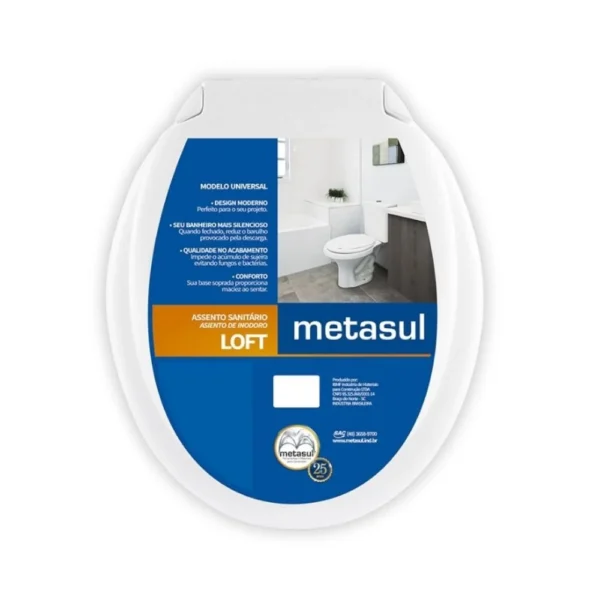 ASSENTO METASUL REDONDO LOFT BRANCO