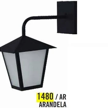 ARANDELA COLONIAL PRETA 1480/AR ATTENA